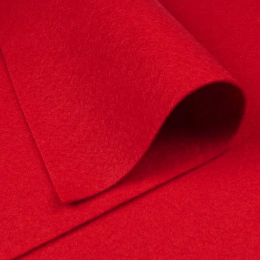 Bright Red Wool Felt Sheets 35%
